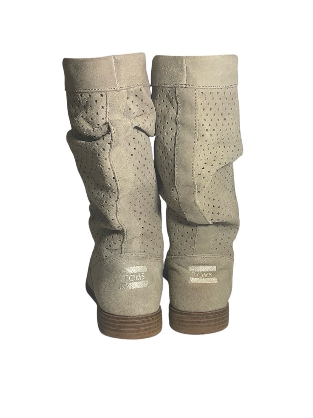 TOMs Western Perforated Mid-Calf Boots - 9 - Picture 6 of 10
